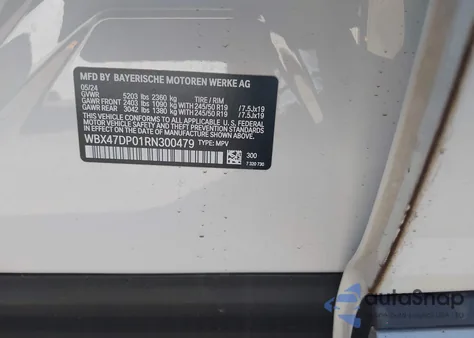 2024 BMW X3 Sdrive30I from USA, damaged, VIN WBX47DP01RN300479